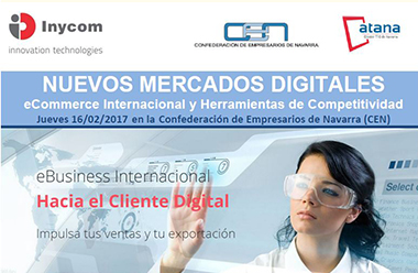Inycom organiza la jornada ‘Nuevos mercados digitales, eCommerce internacional y herramientas de competitividad’ en Navarra