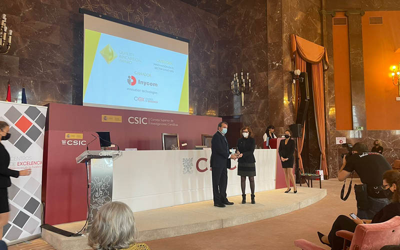 Inycom galardonada en la fase nacional del Premio QIA